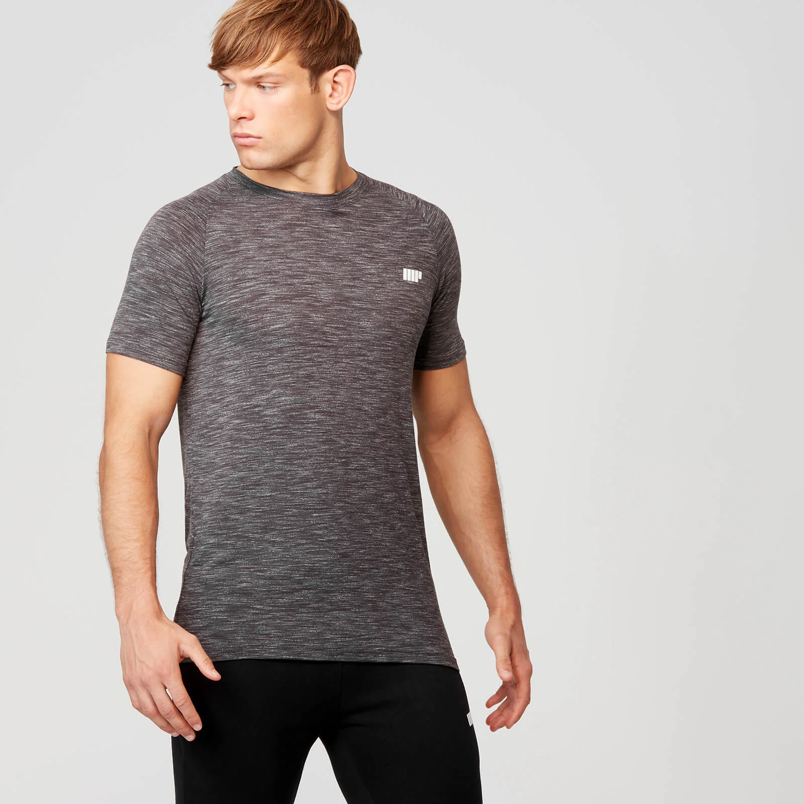 MP Men's Performance Short Sleeve Top - Charcoal Marl - S Image 1