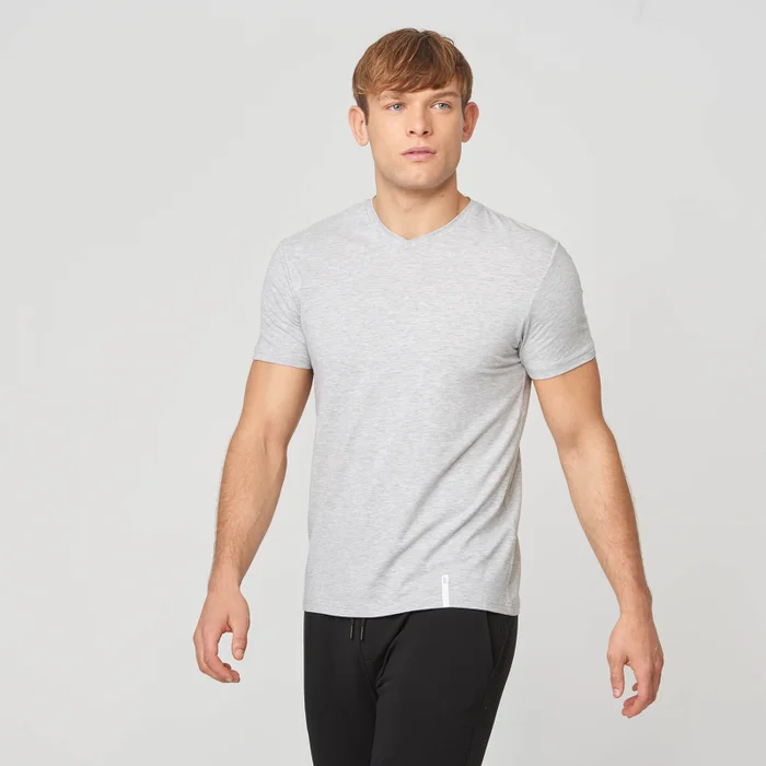 MP Men's Luxe Classic V-Neck T-Shirt - Grey Marl