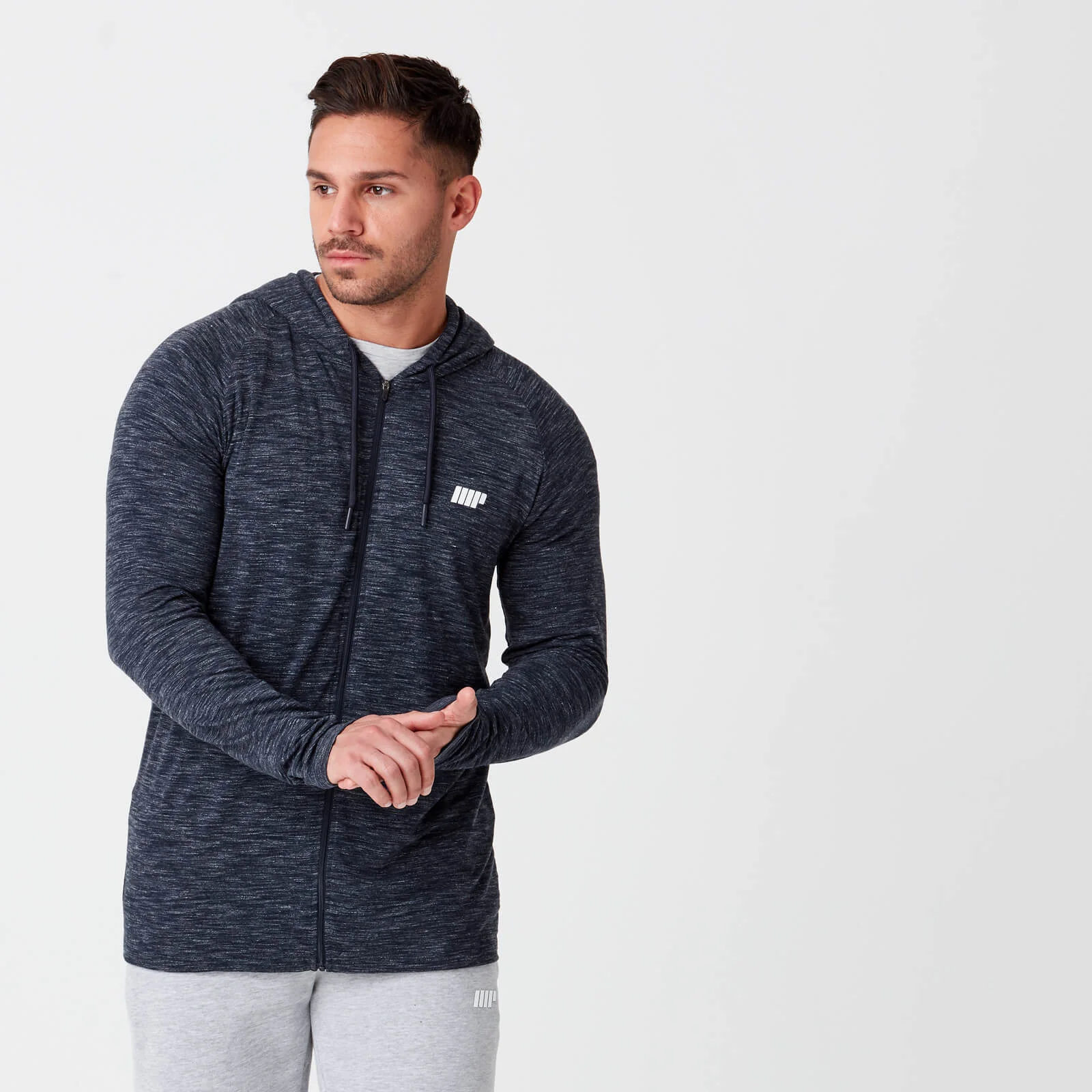 MP Men's Performance Zip Top - Navy Marl - XS Image 1