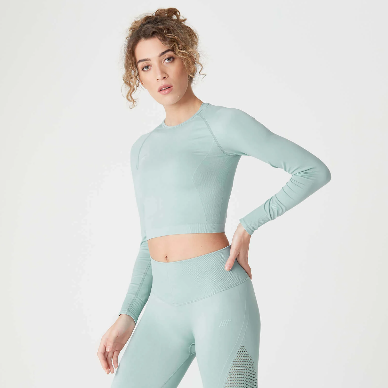 Shape Seamless Crop Top - Seafoam - XS Image 1