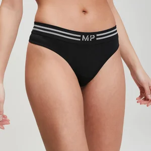 MP Women's Seamless Thong - Black - Size XXS