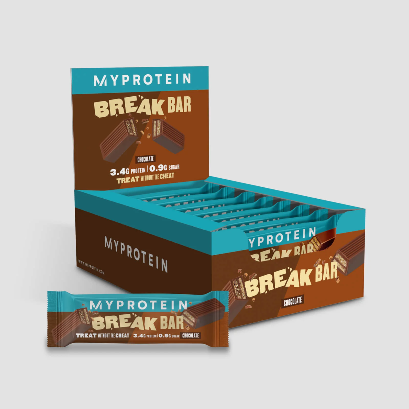 Protein Break Bar - 16 x 21.5g - Chocolate Image 1