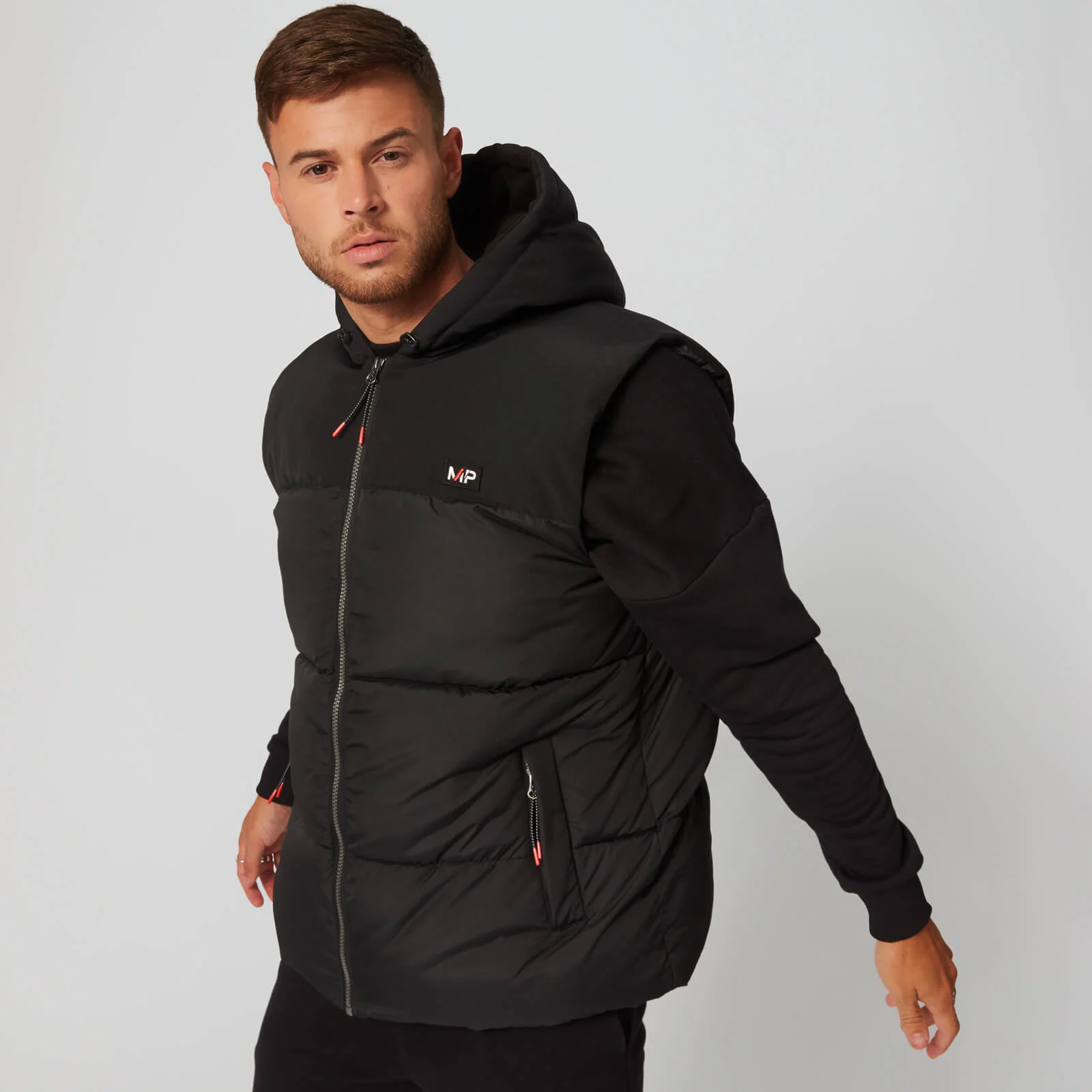 MP Men's Fabric Mix Puffer Gilet - Black - XS Image 1