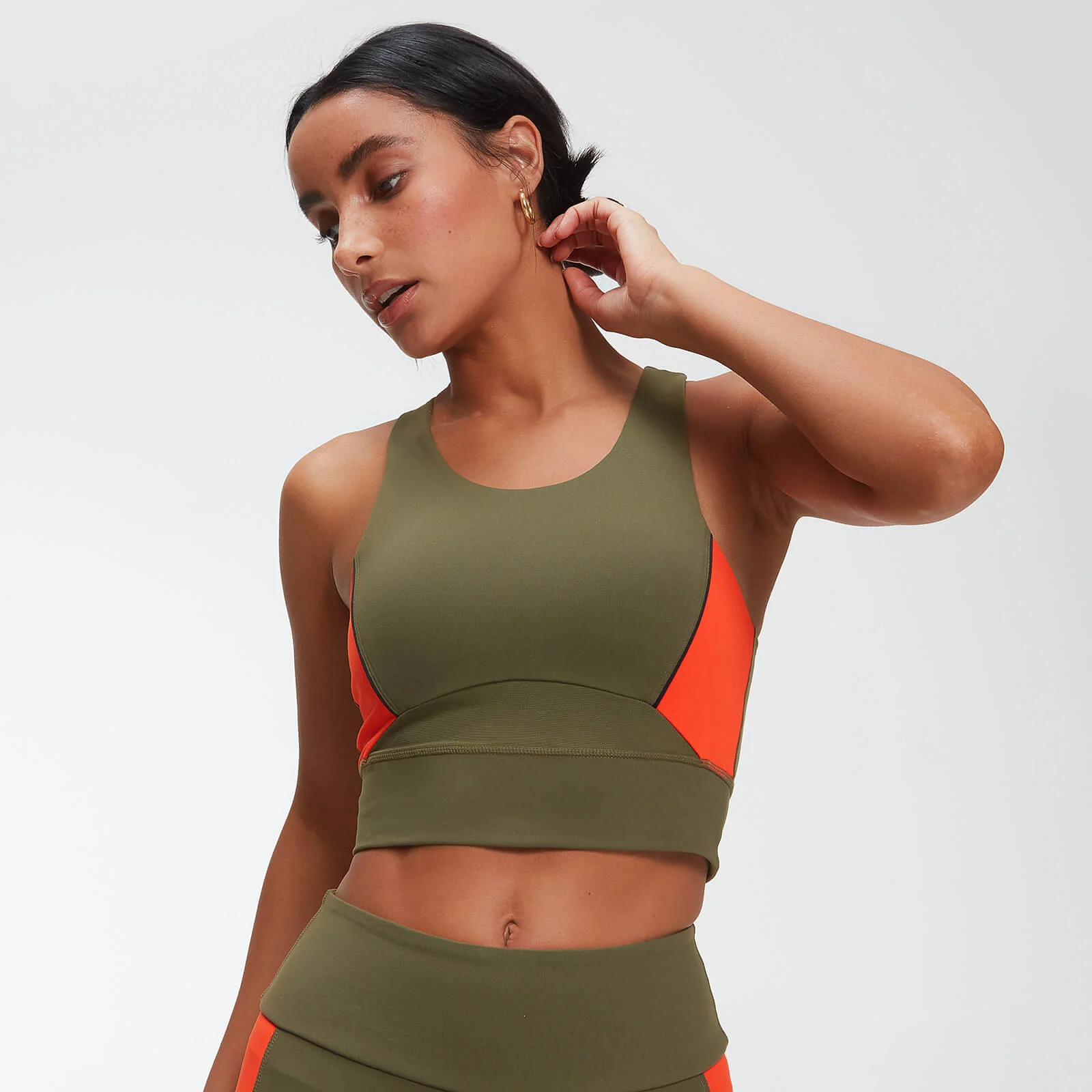 MP Women's Power Longline Crop Top - Avocado - XS Image 1