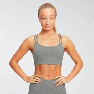 MP Women's Rest Day Sports Bra - Grey Marl - Size XXS