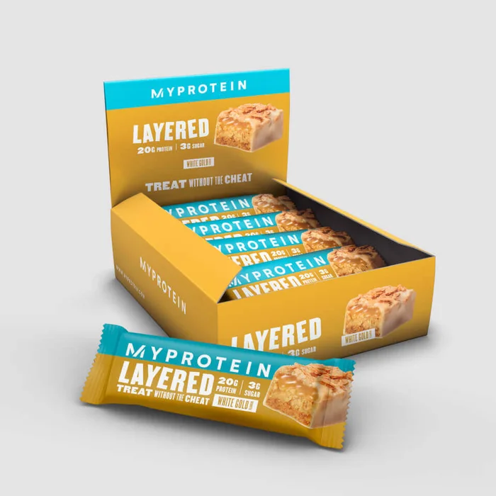 Layered Bar - White Gold