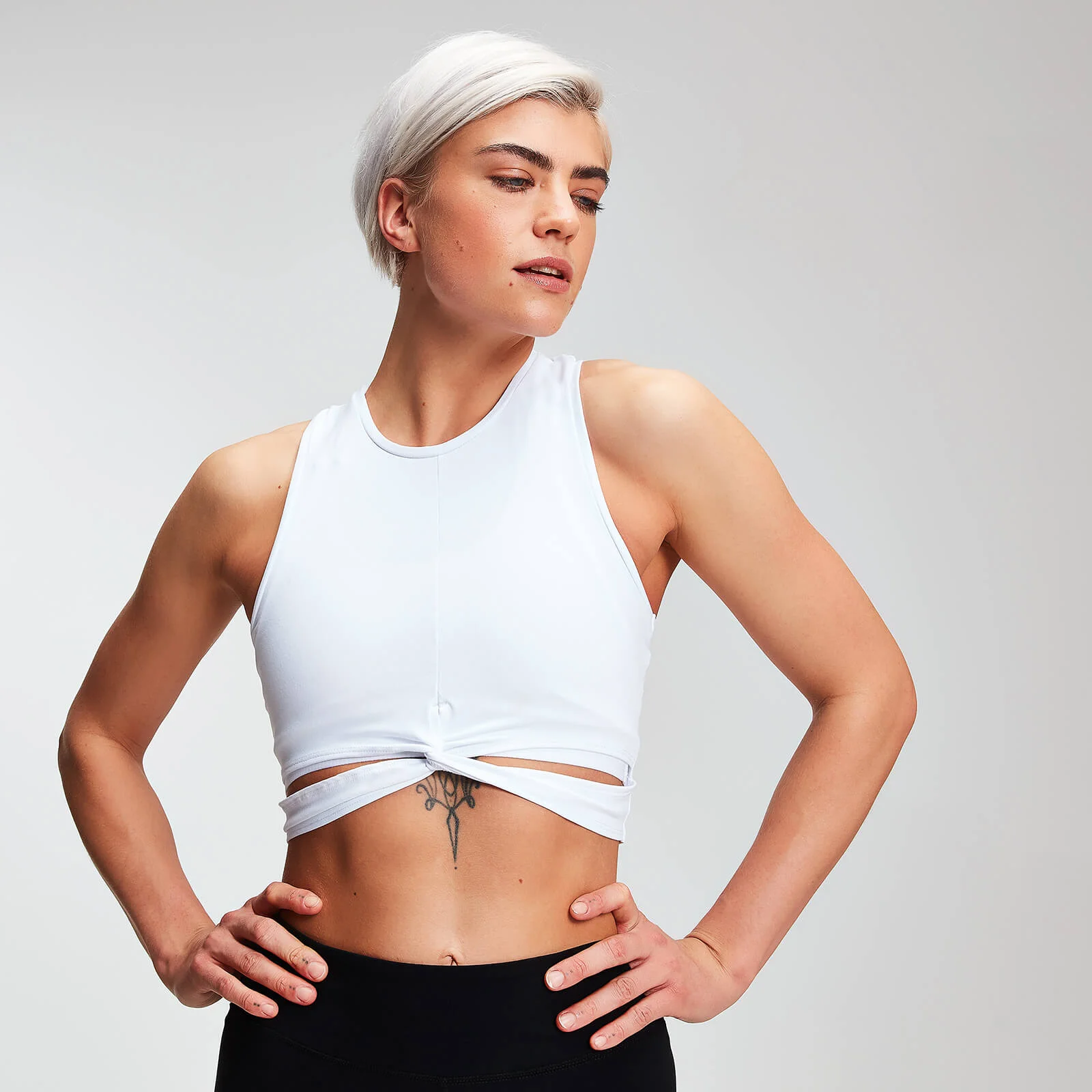 MP Power Women's Crop Top - White - XS Image 1