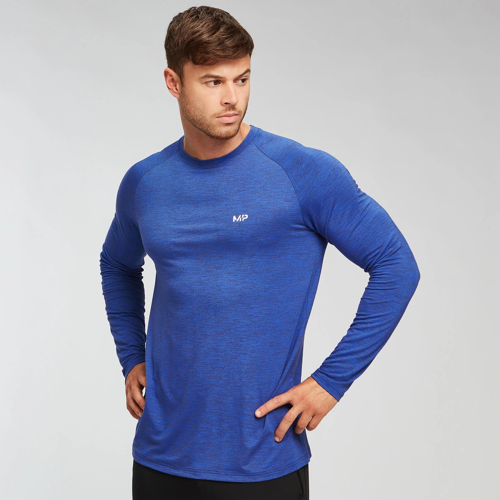 MP Men's Performance Long Sleeve T-Shirt - Cobalt/Black - S Image 1