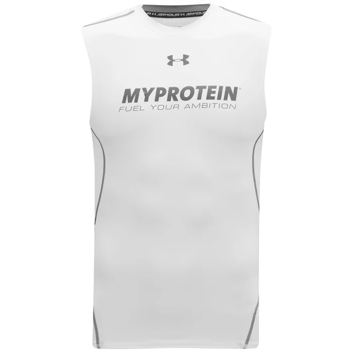 Myprotein Under Armour Men's HeatGear Sleeveless Compression Shirt - White