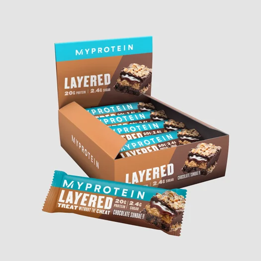 Myprotein Layered Protein Bar, Chocolate Sundae (AU) - 12 x 60g