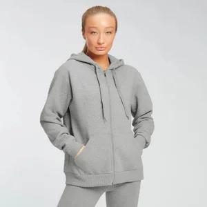 MP Women's Rest Day Zip Through Hoodie - Grey Marl - Size XS
