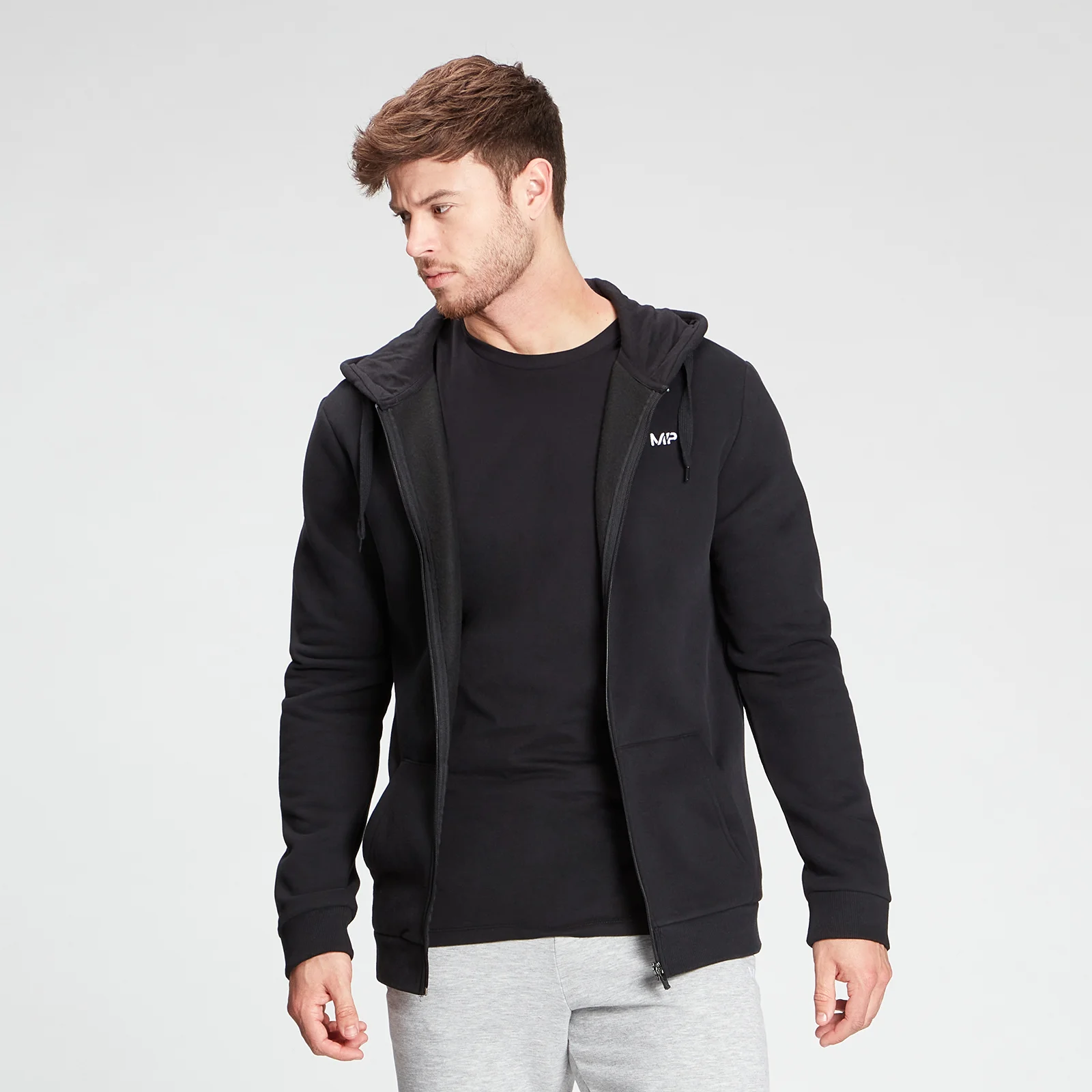 MP Men's Rest Day Zip Through Hoodie - Black - XXXL Image 1