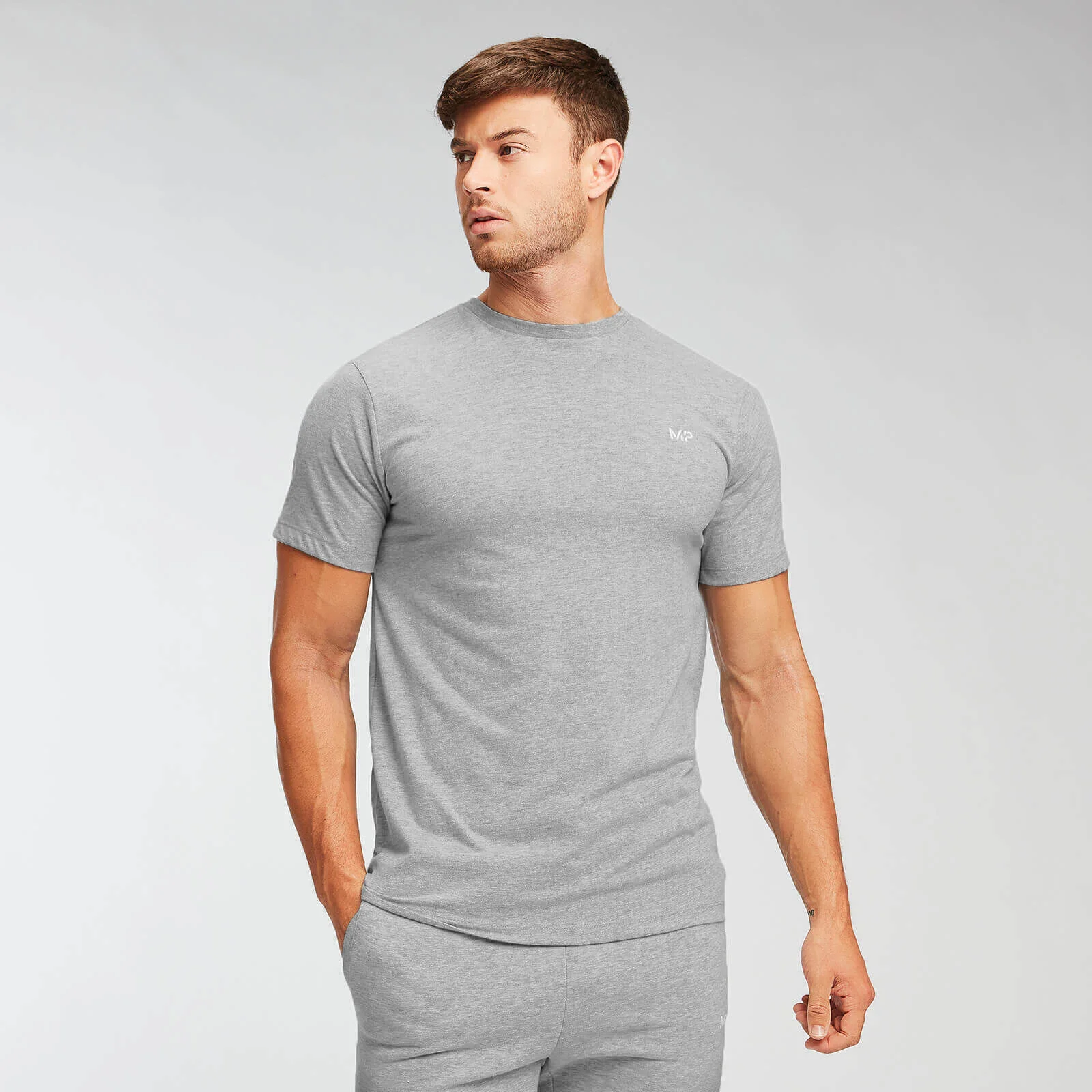 MP Men's Rest Day Short Sleeve T-Shirt - Classic Grey Marl - M Image 1