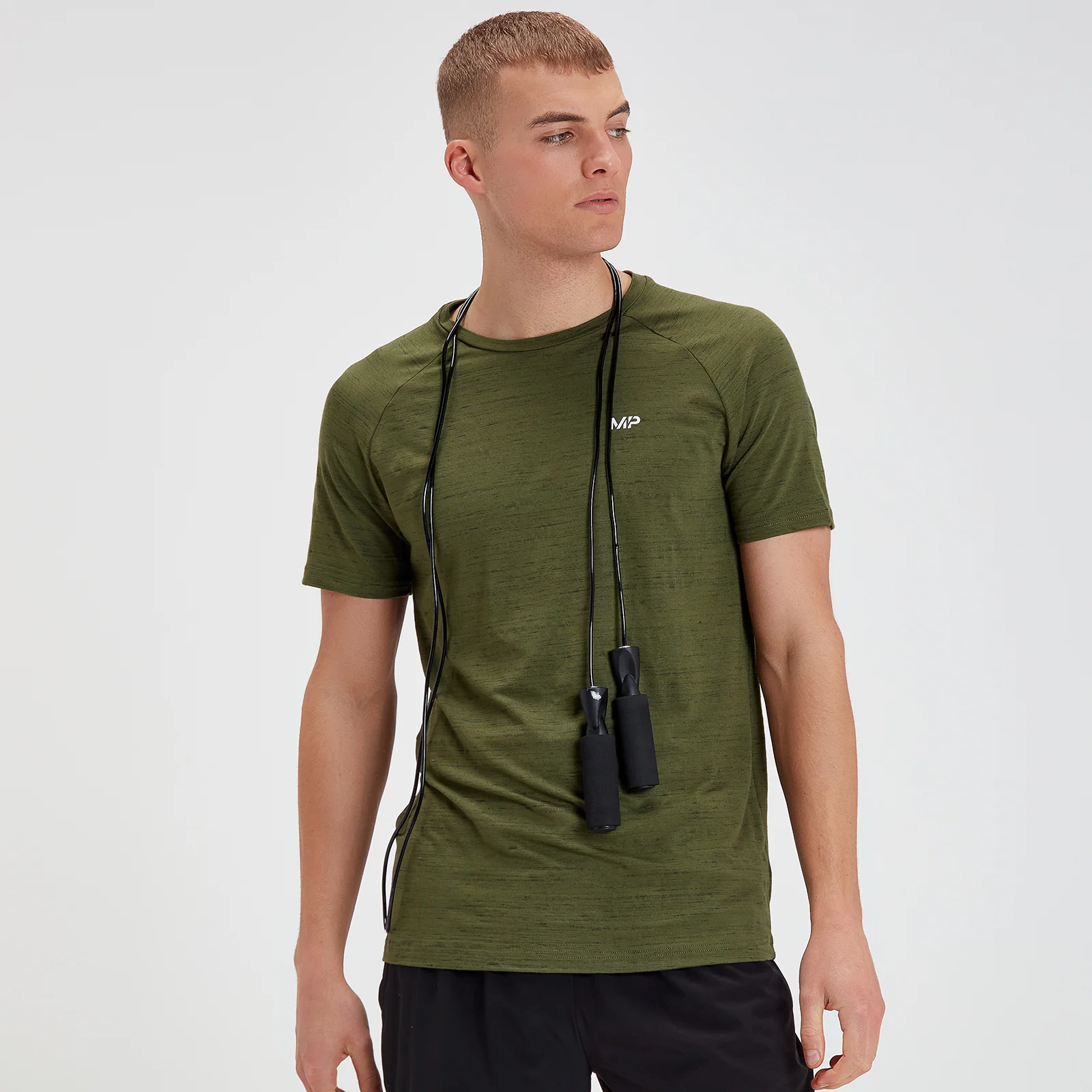 MP Men's Performance Short Sleeve T-Shirt - Army Green/Black - XXXL Image 1