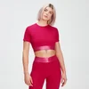 MP Women's Adapt Textured Crop Top- Virtual Pink