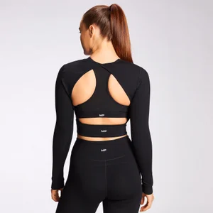 MP Women's Power Long Sleeve Top - Black - Size S
