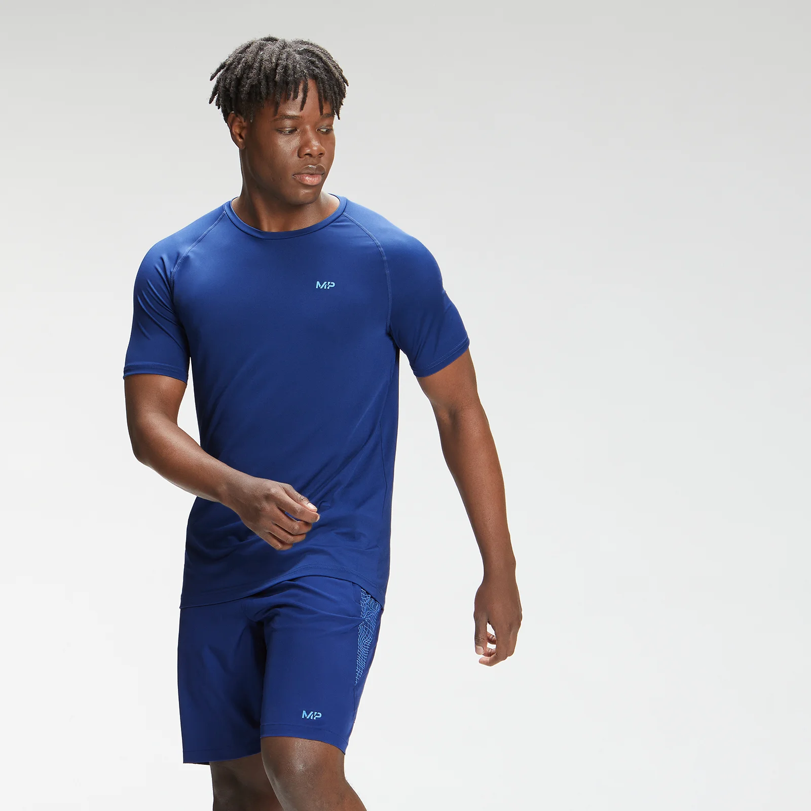 MP Men's Tempo Graphic Short Sleeve T-Shirt - Intense Blue - XXS Image 1