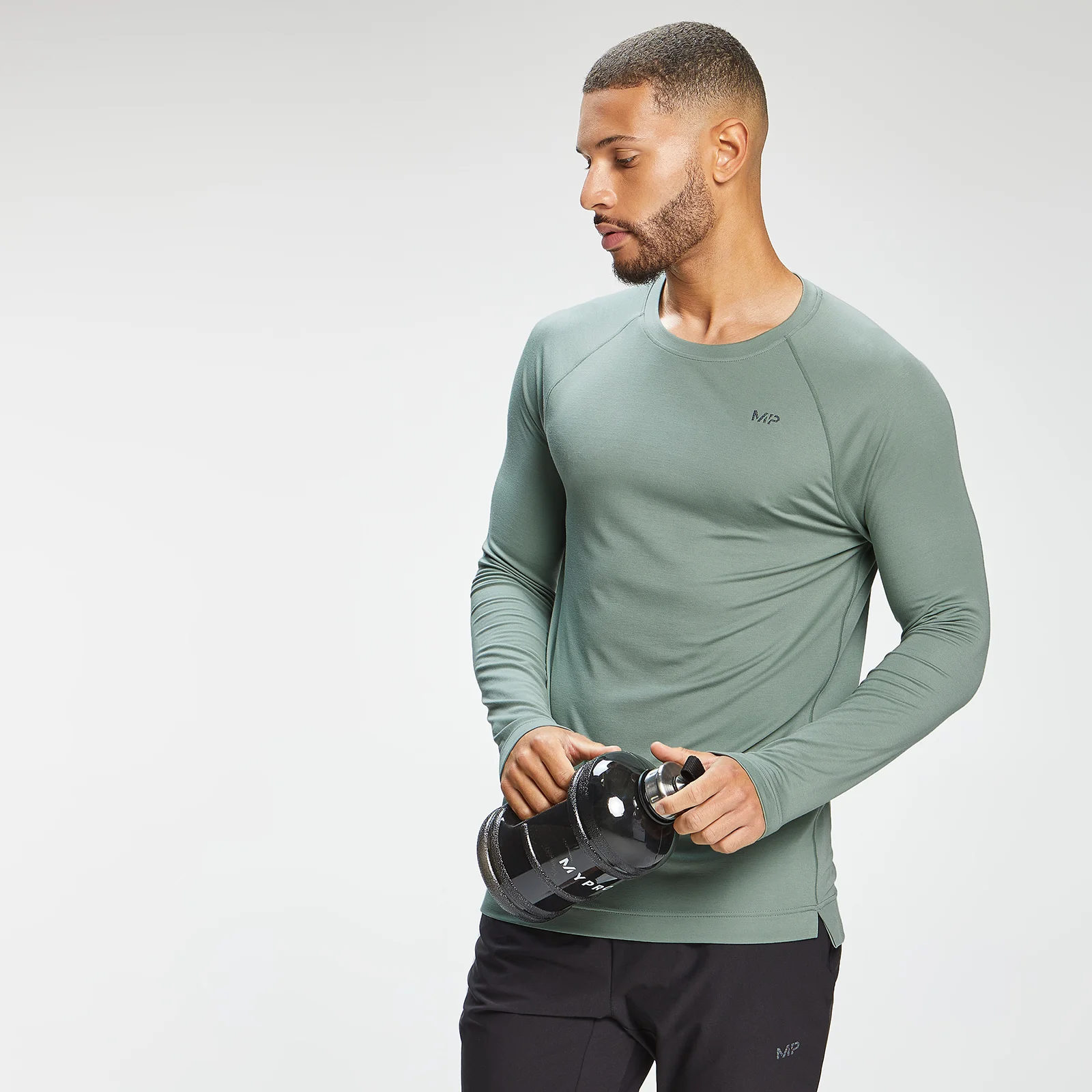 MP Men's Composure Long Sleeve Top - Pale Green - XXS Image 1