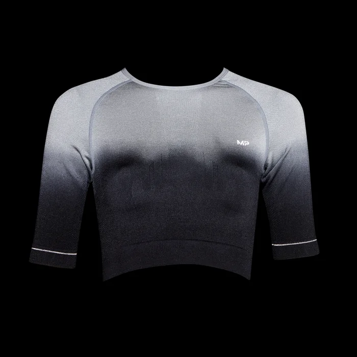 MP Women's Velocity Seamless Crop Top - Black