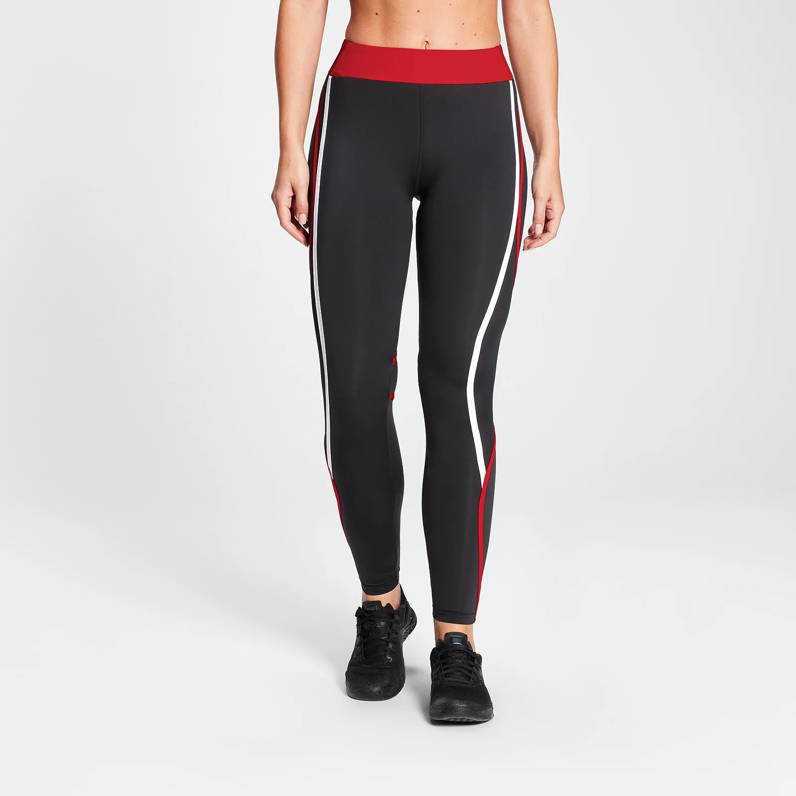 MP Women's Engage Colour Block Leggings - Black/ Danger - XXS Image 1