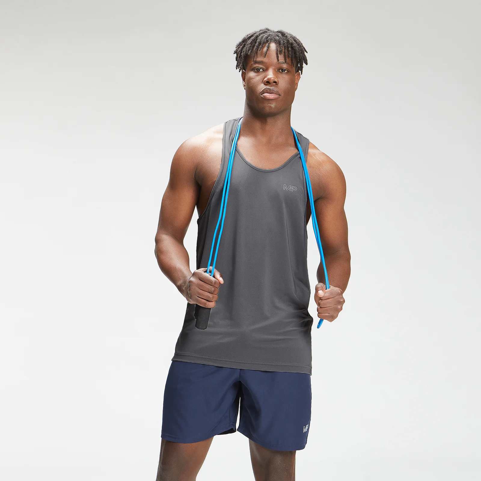 MP Men's Repeat Mark Graphic Training - Carbon - XXS Image 1