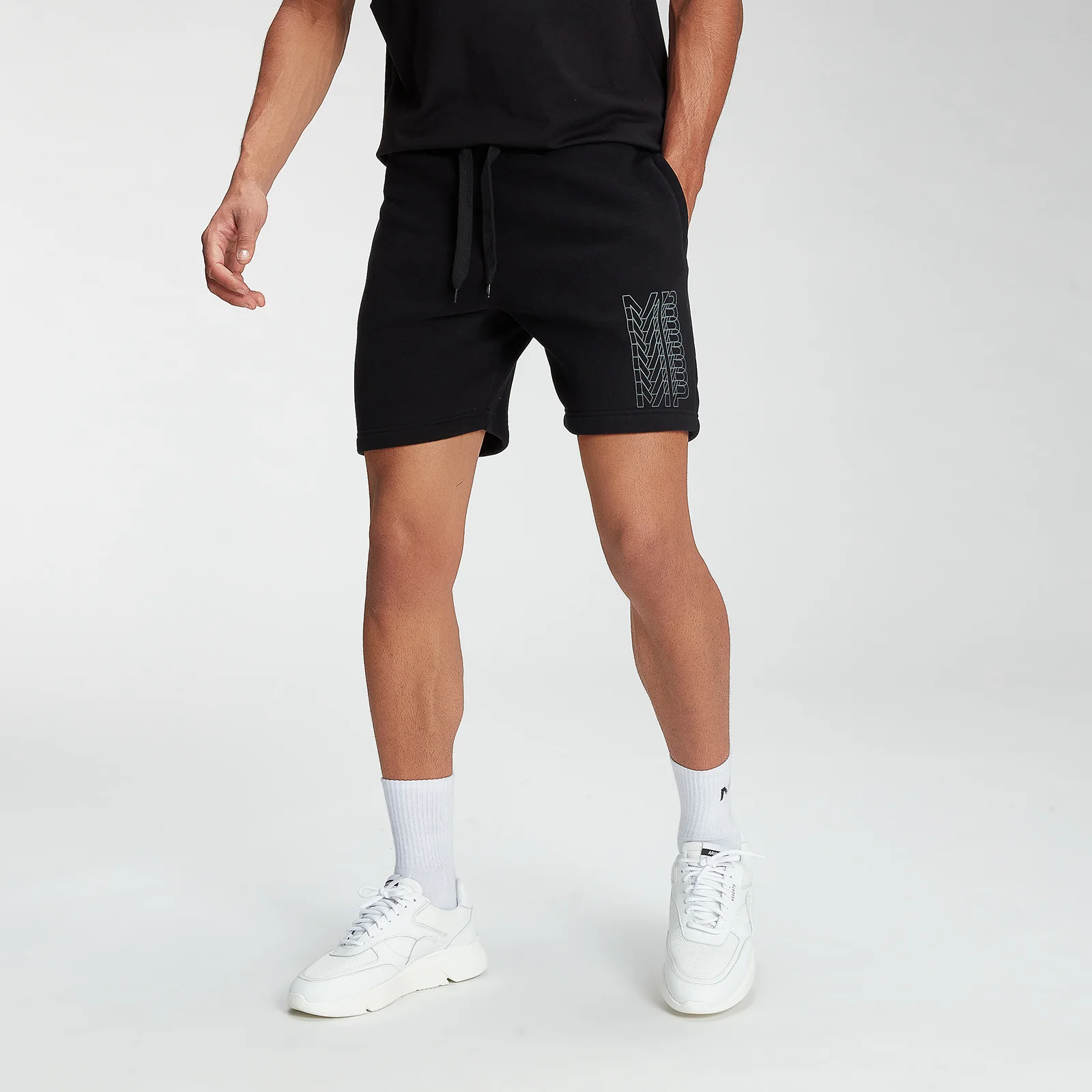 MP Men's Repeat MP Graphic Shorts - Black - XXS Image 1