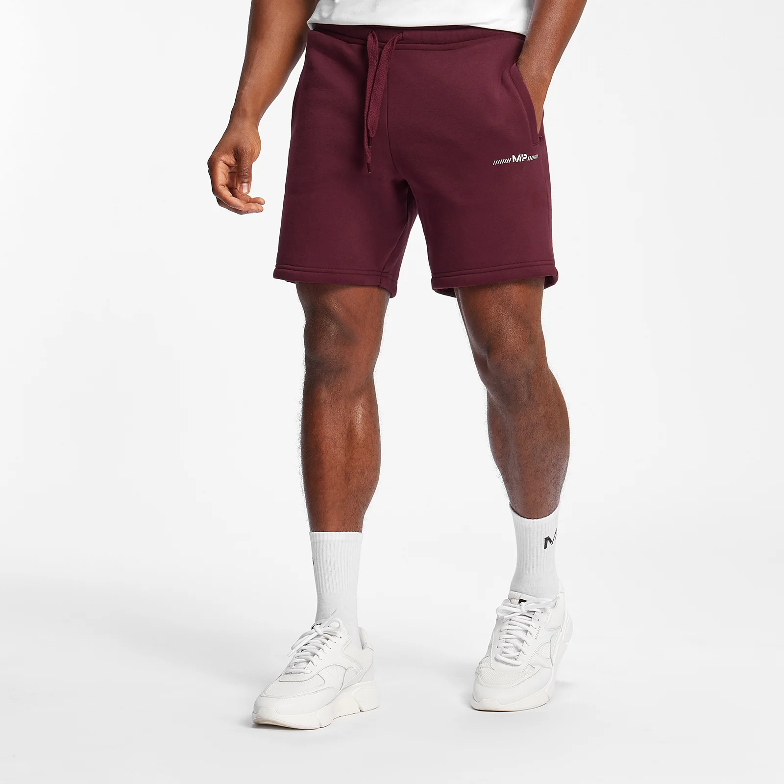 MP Men's Mini Mark Graphic Shorts - Merlot - XXS Image 1