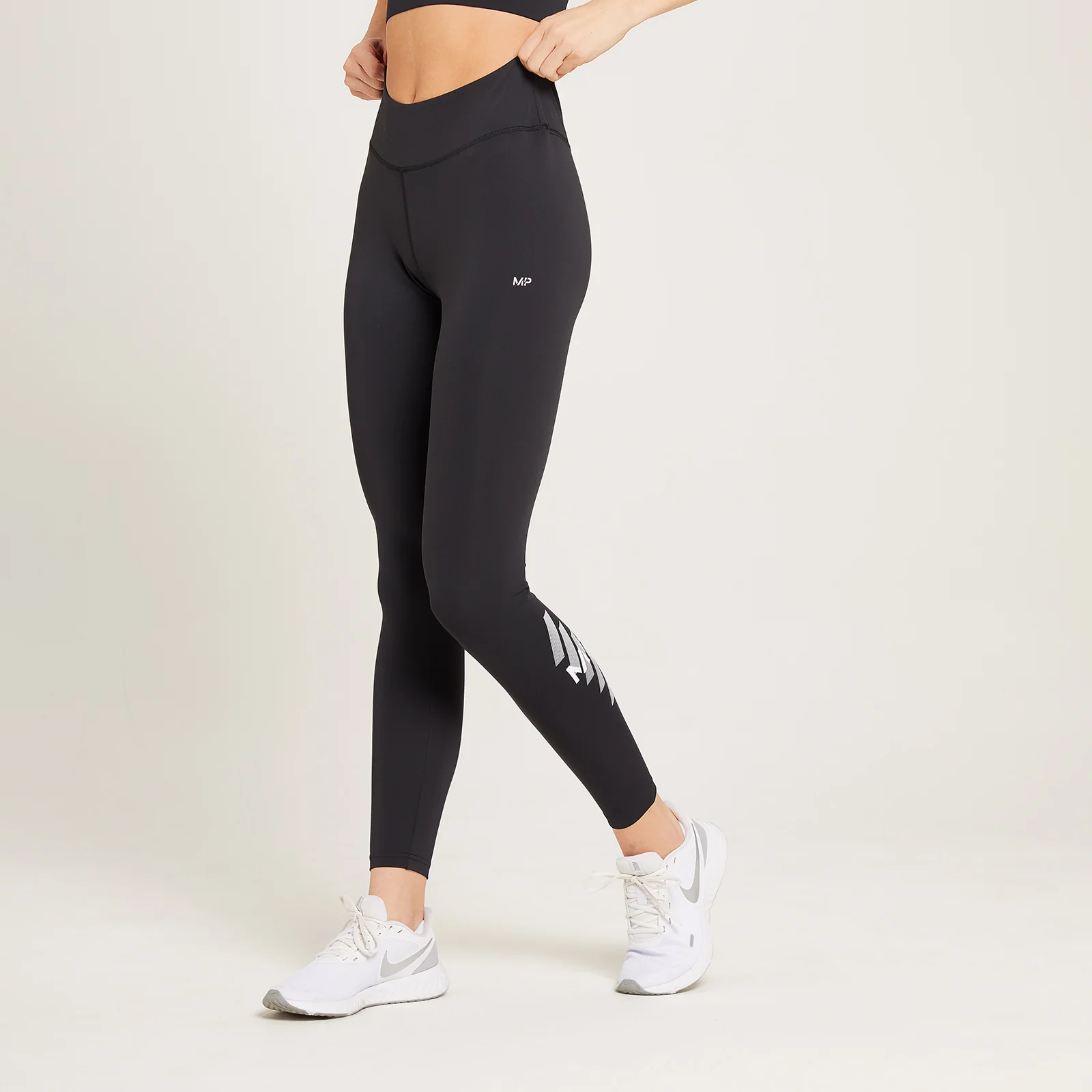 MP Women's Linear Mark Training Leggings - Black - XXS Image 1