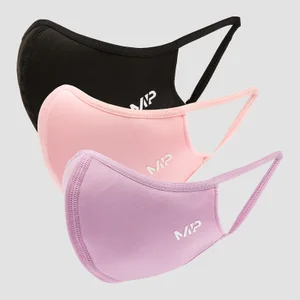 MP Curve Mask (3 Pack) - Black/Geranium Pink/Lilac - Size S/M