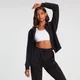 MP Women's Rest Day Zip Through Hoodie Washed Black