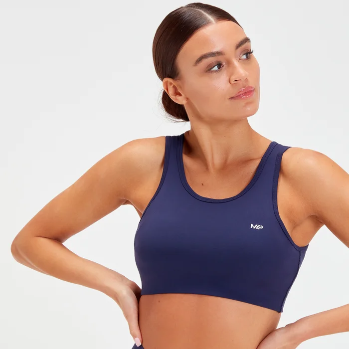 MP Women's Sculpt Laser Cut Sports Bra - Navy
