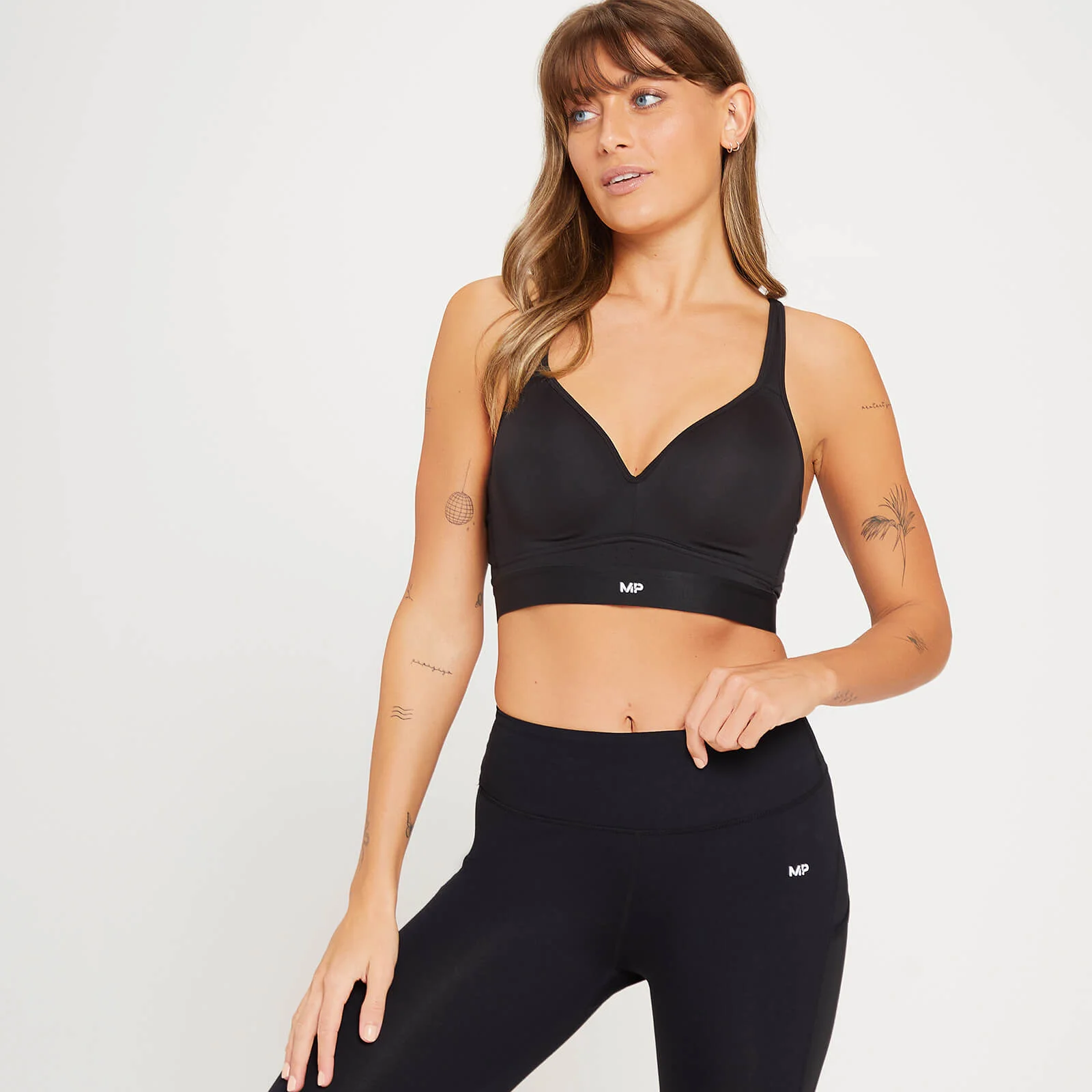 MP Women's High Support Moulded Cup Sports Bra - Black - 30B Image 1