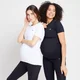 MP Women's Power Maternity Short Sleeve Top Multipack - Black/White