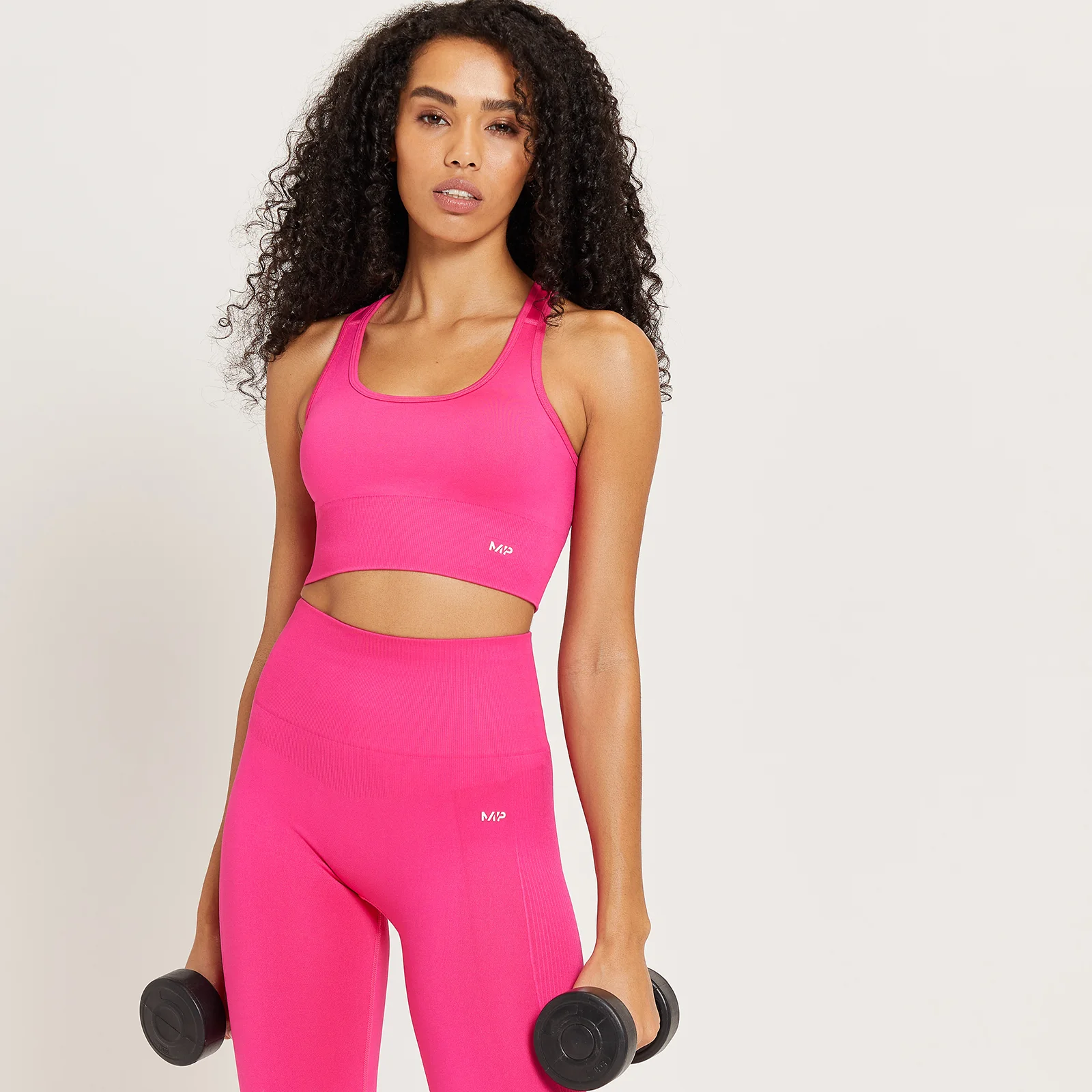 MP Women's Shape Seamless Sports Bra - Magenta - XS Image 1