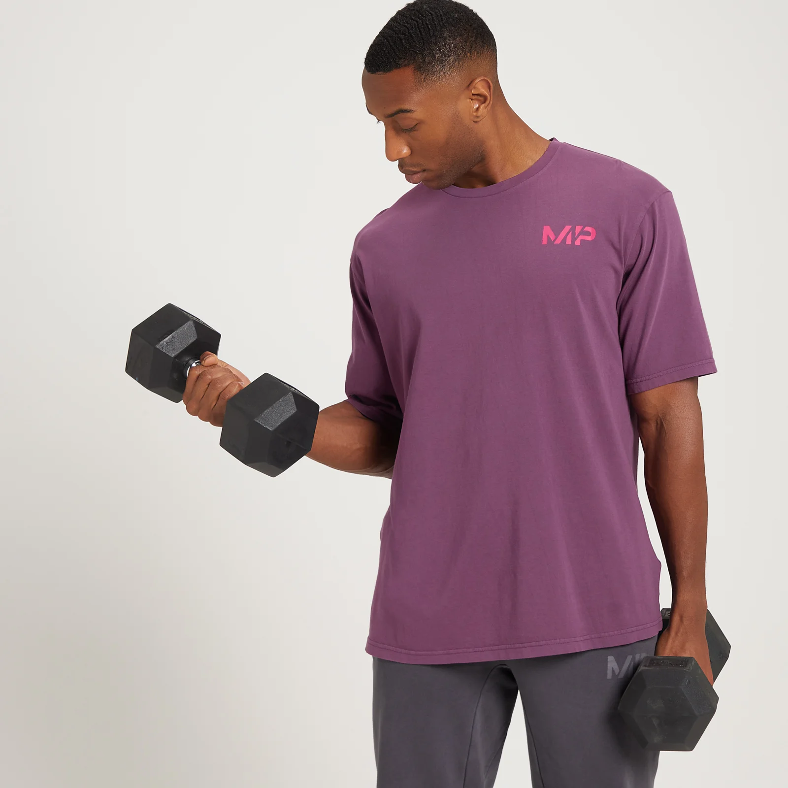 MP Men's Adapt Washed Oversized Short Sleeve T-Shirt - Dark Purple - XXS Image 1