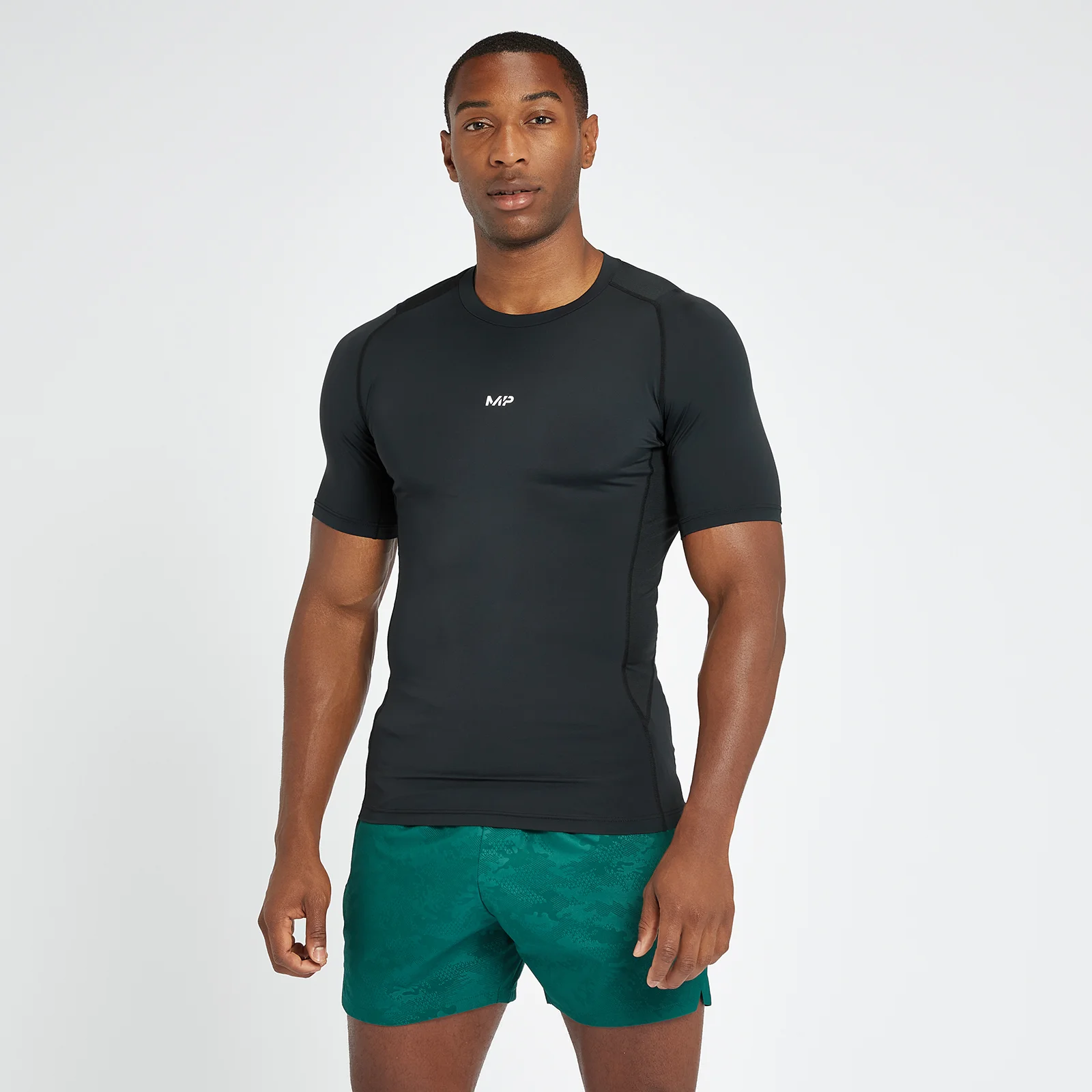 MP Men's Engage Baselayer Short Sleeve T-Shirt - Black - XXS Image 1