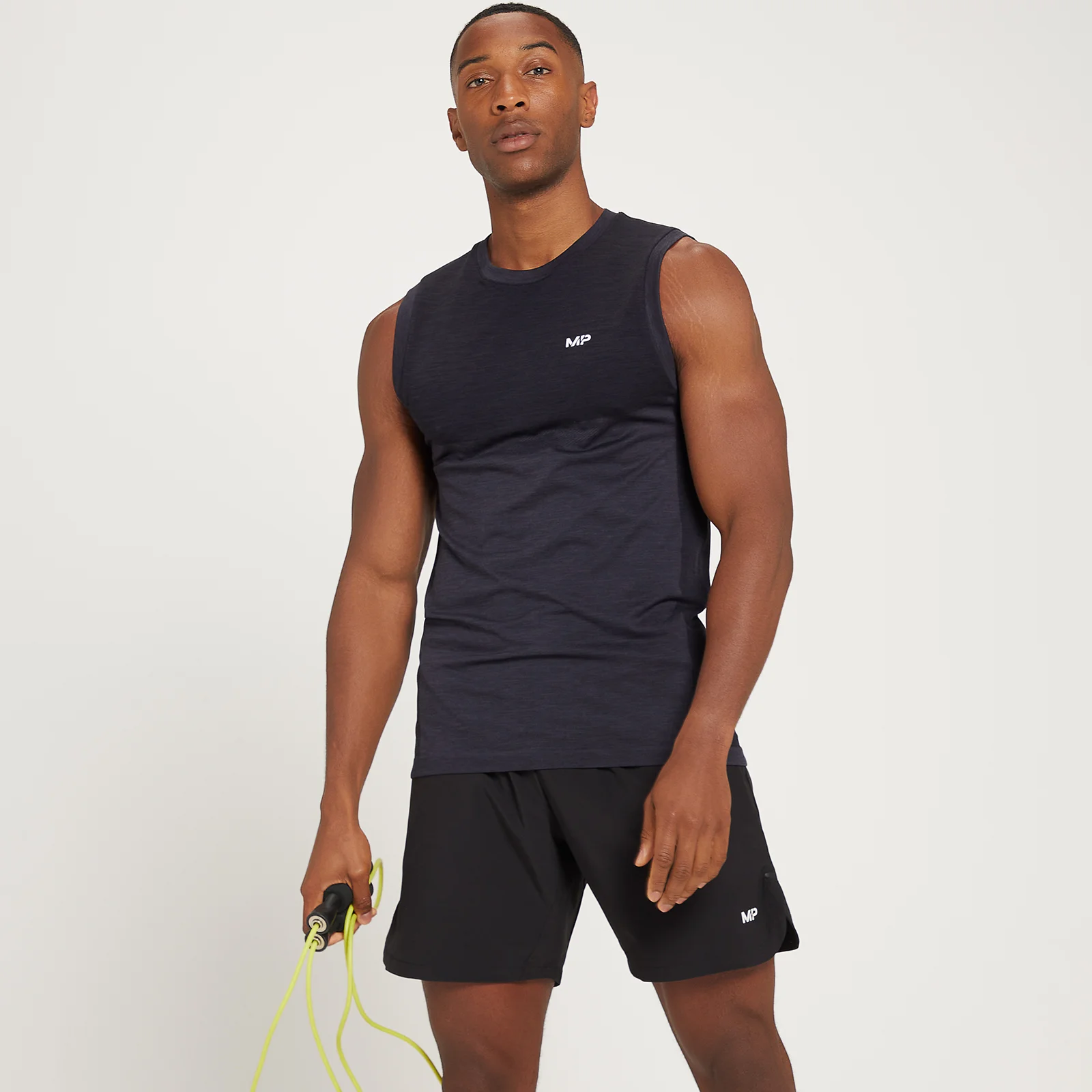MP Men's Seamless Tank Top - Black Marl - XS Image 1