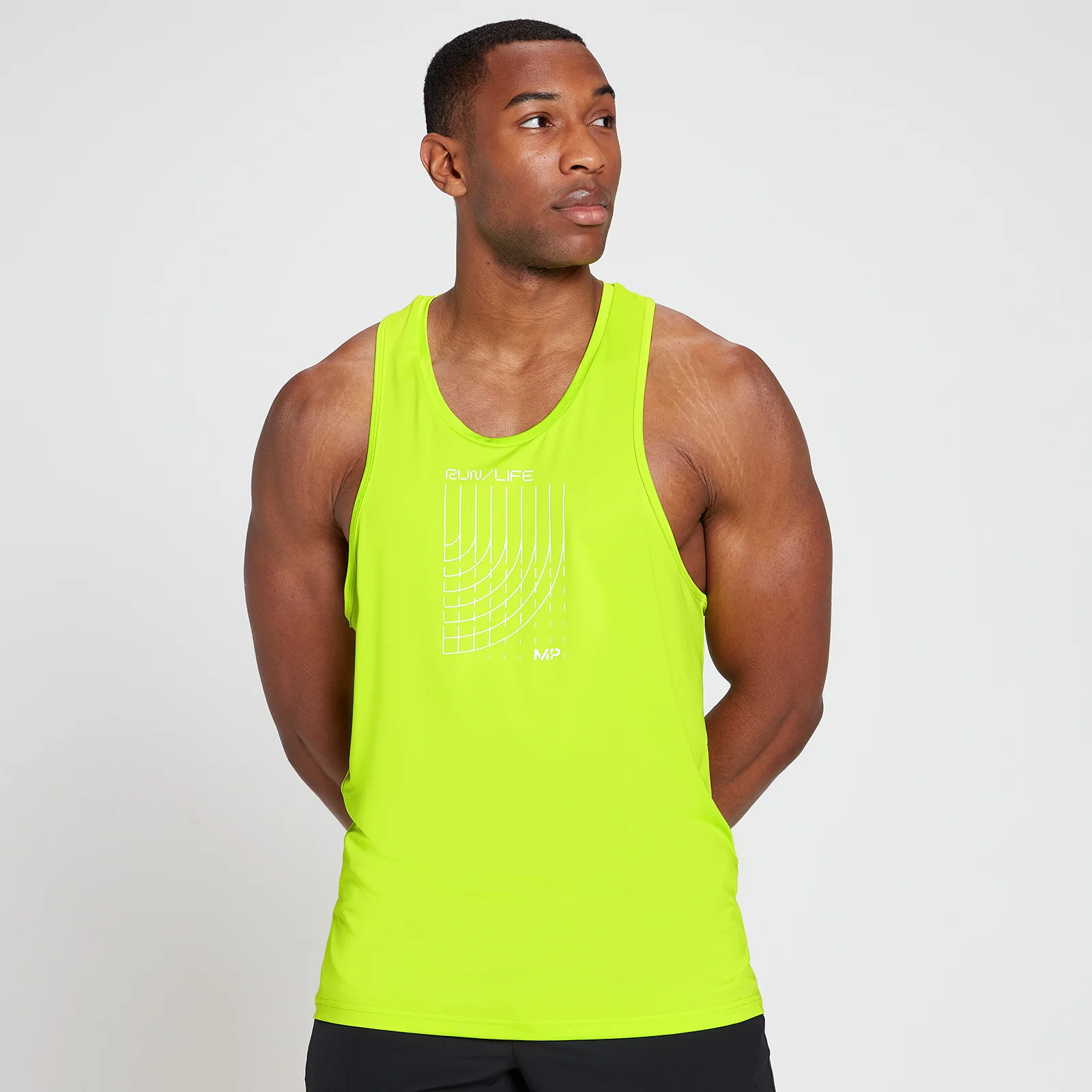 MP Men's Run Graphic Training Vest - Acid Lime - XXS Image 1