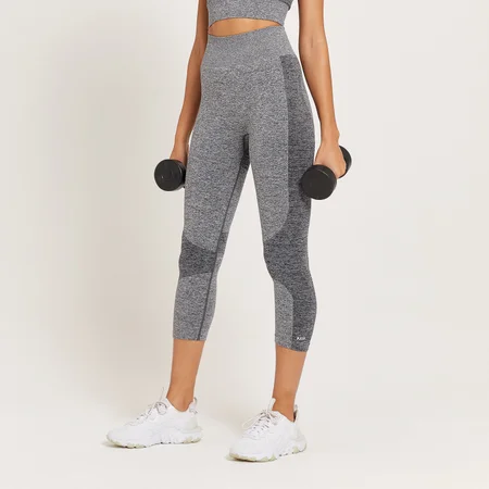 MP Women's Curve High Waisted 3/4 Leggings - Grey Marl