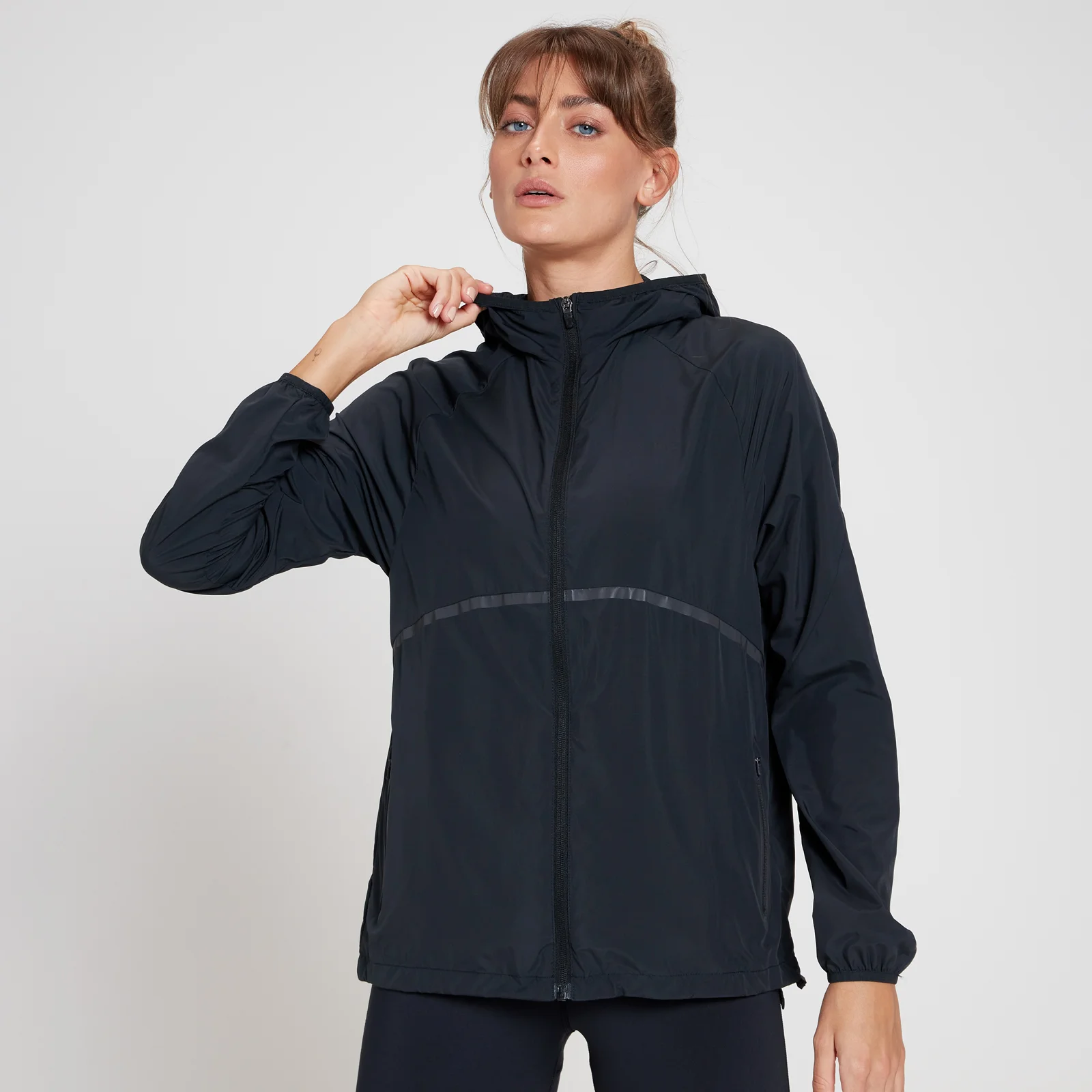 MP Women's Velocity Ultra Lightweight Hooded Jacket - Black - XXS Image 1
