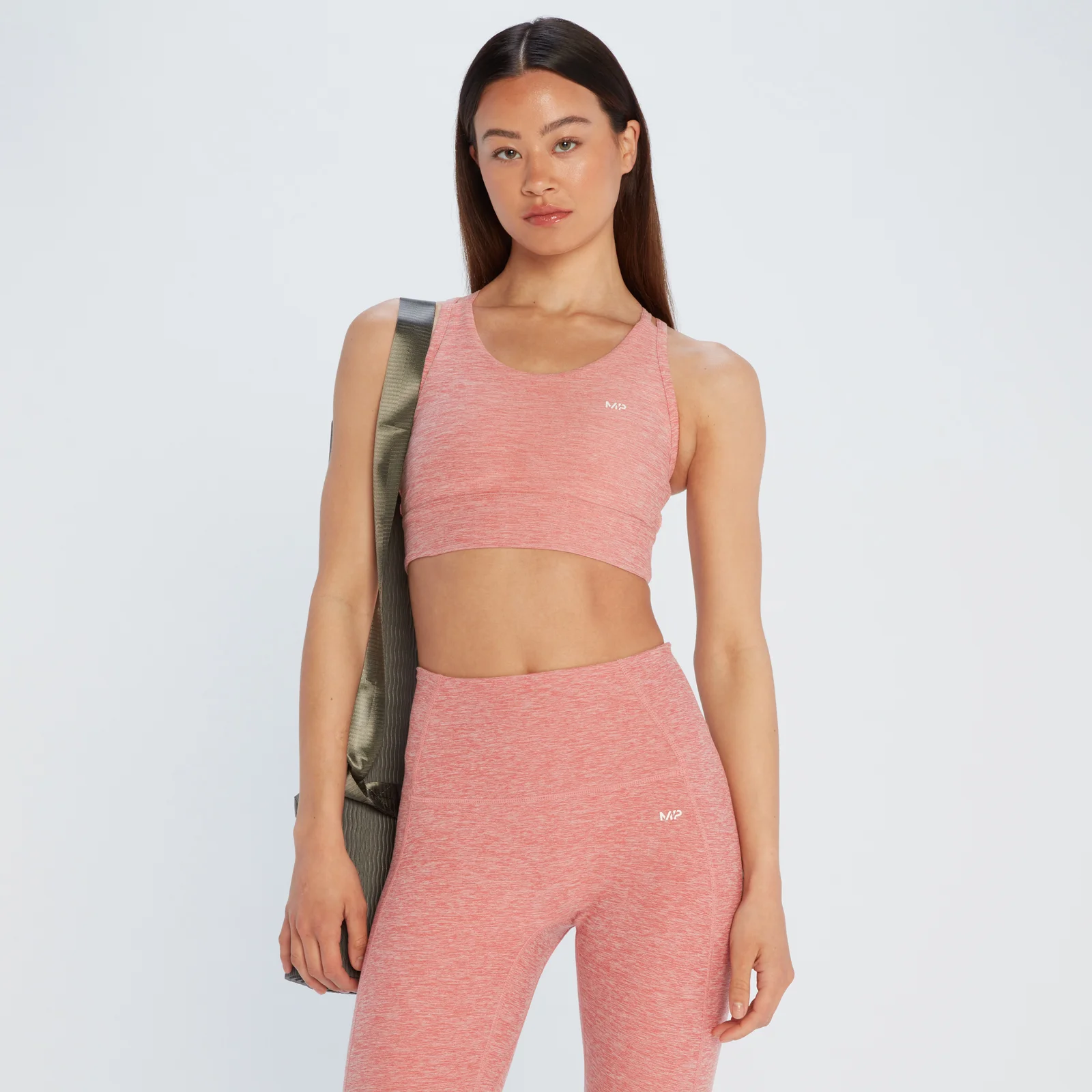 MP Women's Composure Strappy Sports Bra - Washed Pink Marl - XL Image 1