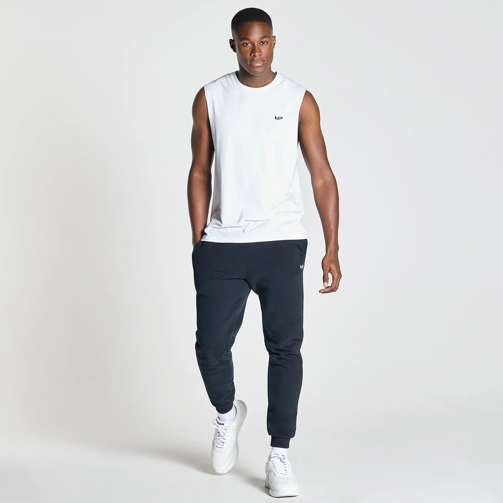 MP Men's Rest Day Drirelease Drop Armhole Tank Top - White - XXS Image 1