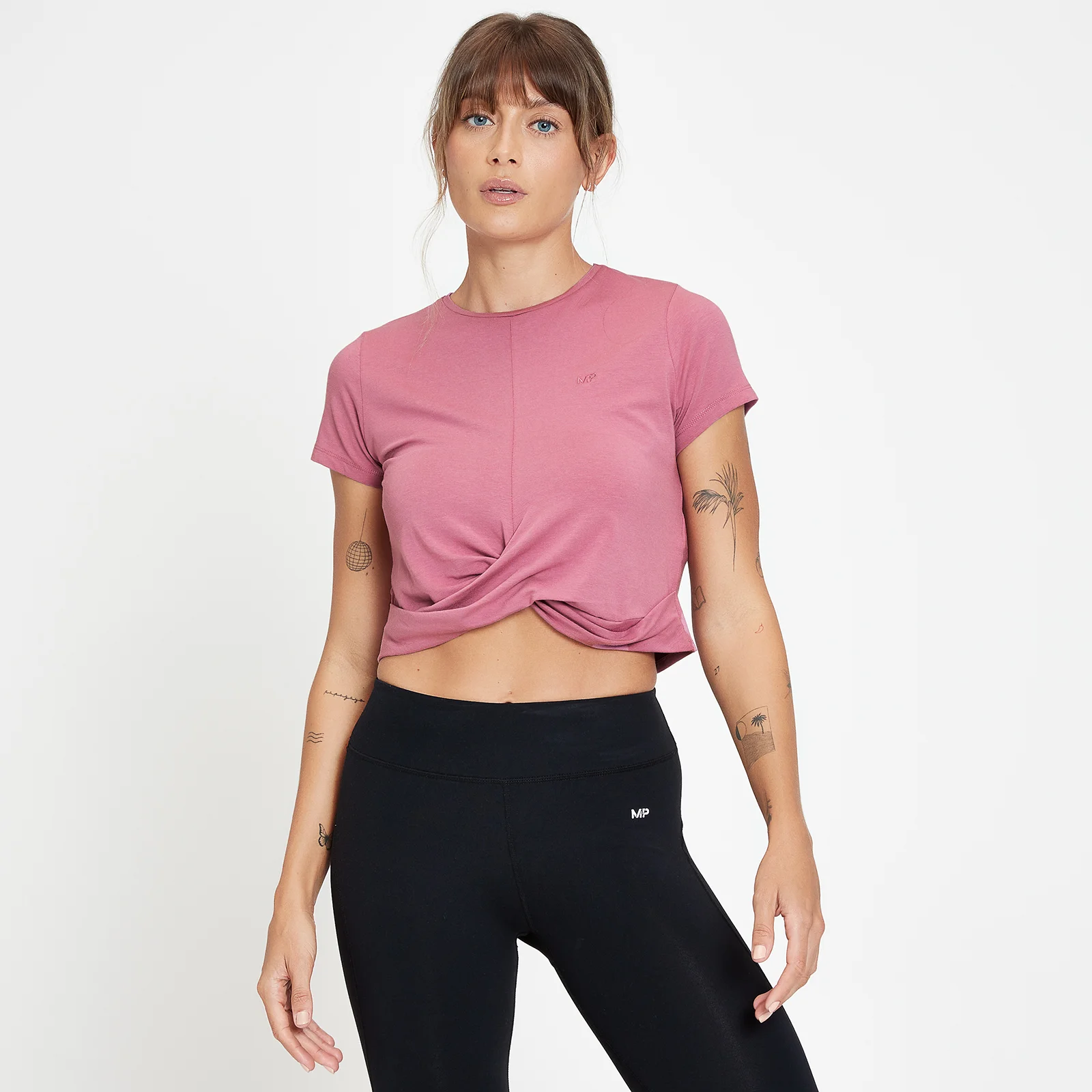 MP Women's Composure Twist Front Crop T-Shirt - Mauve - XXS Image 1