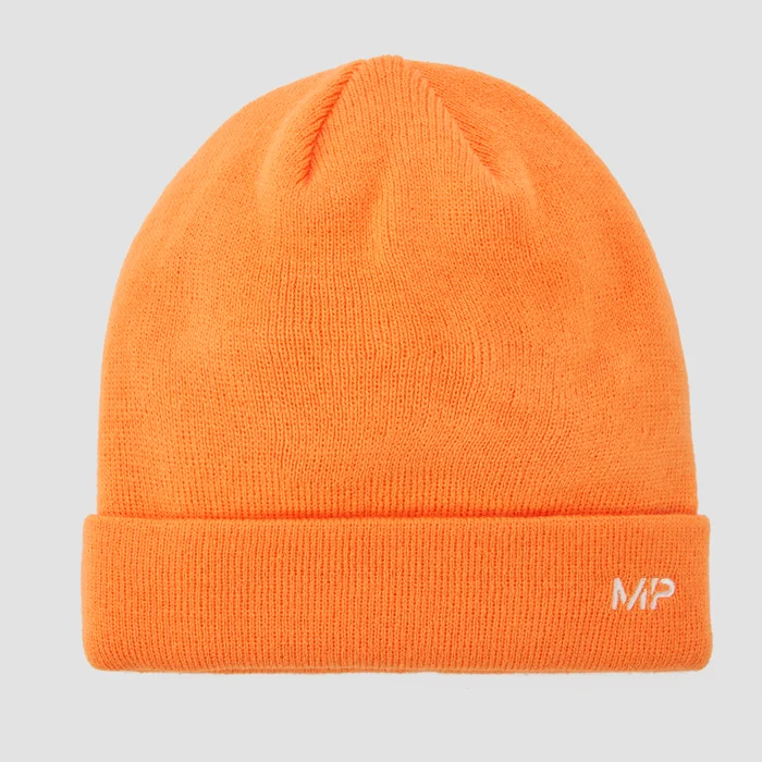 MP Beanie Hat - Nectarine/White