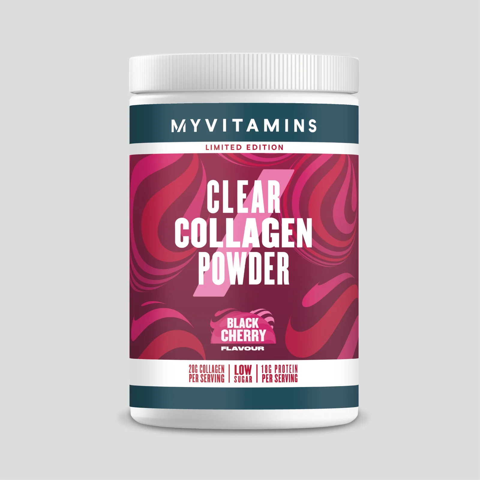 Collagen Powder Tub - 485g - Black Cherry Image 1