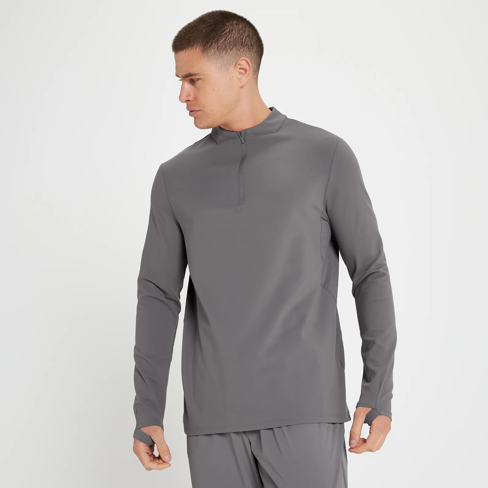 MP Men's Velocity Ultra 1/4 Zip Top - Pebble Grey - XXS Image 1