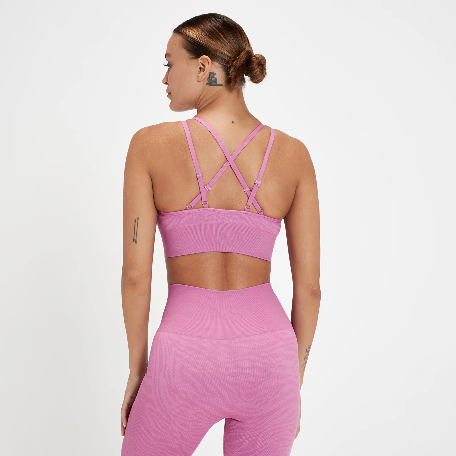 MP Women's Tempo Seamless Sports Bra - Blossom Pink Zebra - XXS Image 1
