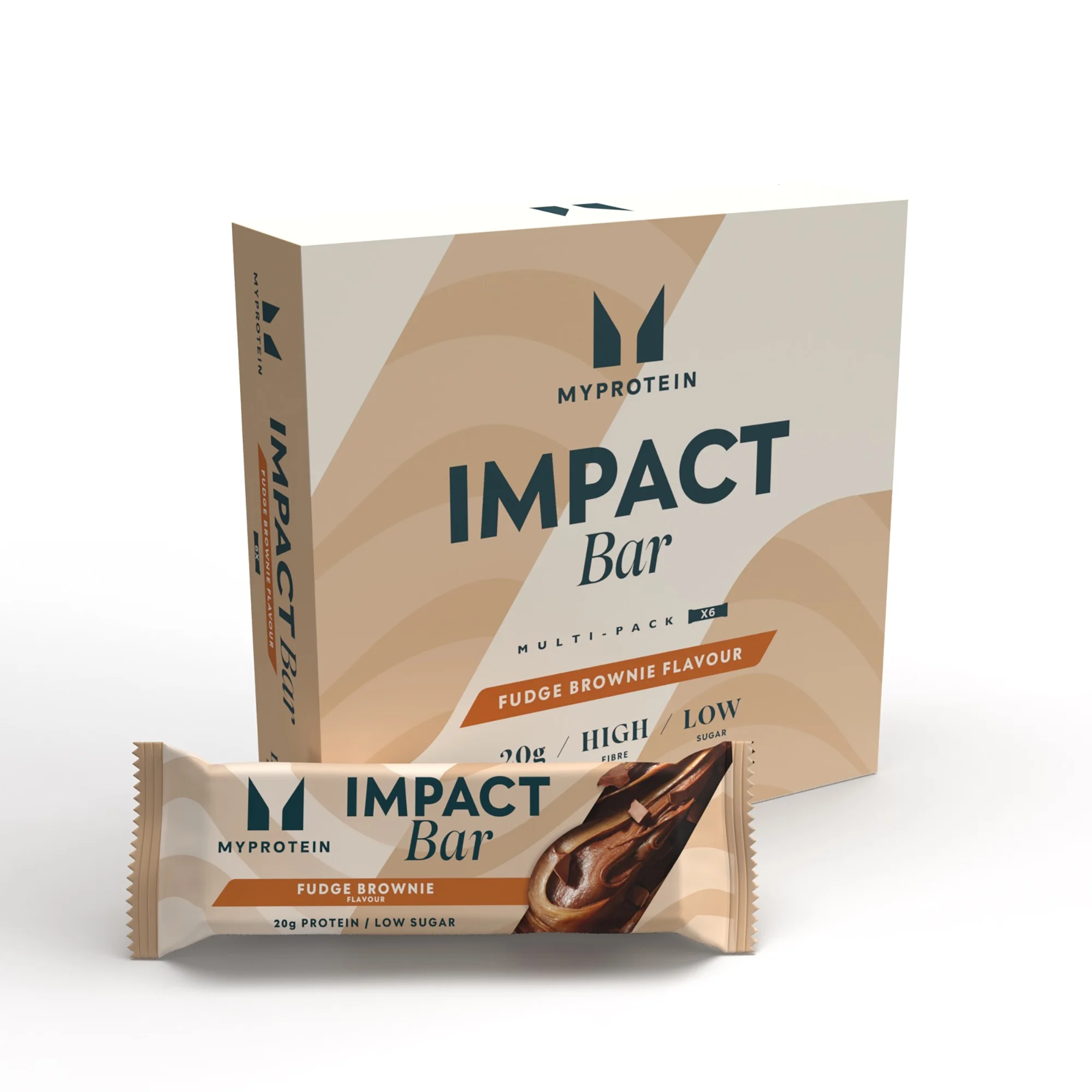 Impact Protein Bar - Fudge Brownie - 6Bars Image 1