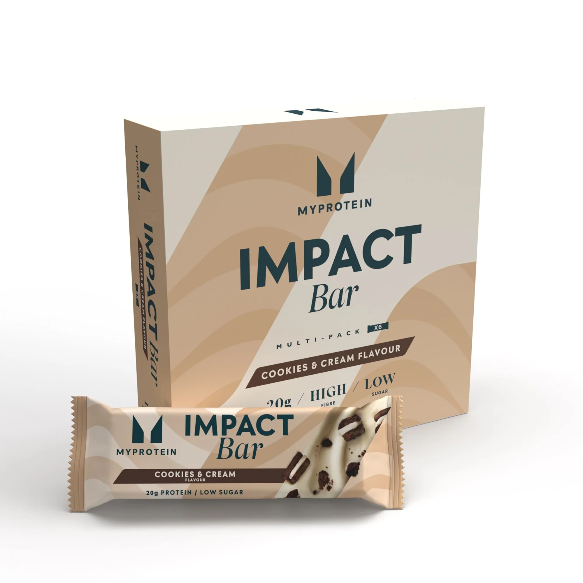 Impact Protein Bar - Cookies & Cream - 6Bars Image 1