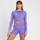 MP Women's Tempo Reversible Long Sleeve Crop Top - Paisley Purple